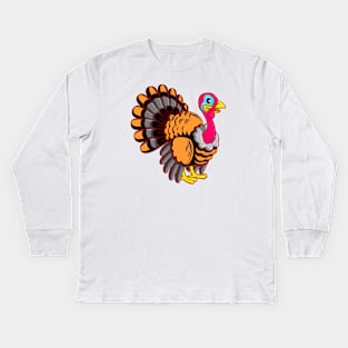 turkey Thanksgiving Kids Long Sleeve T-Shirt